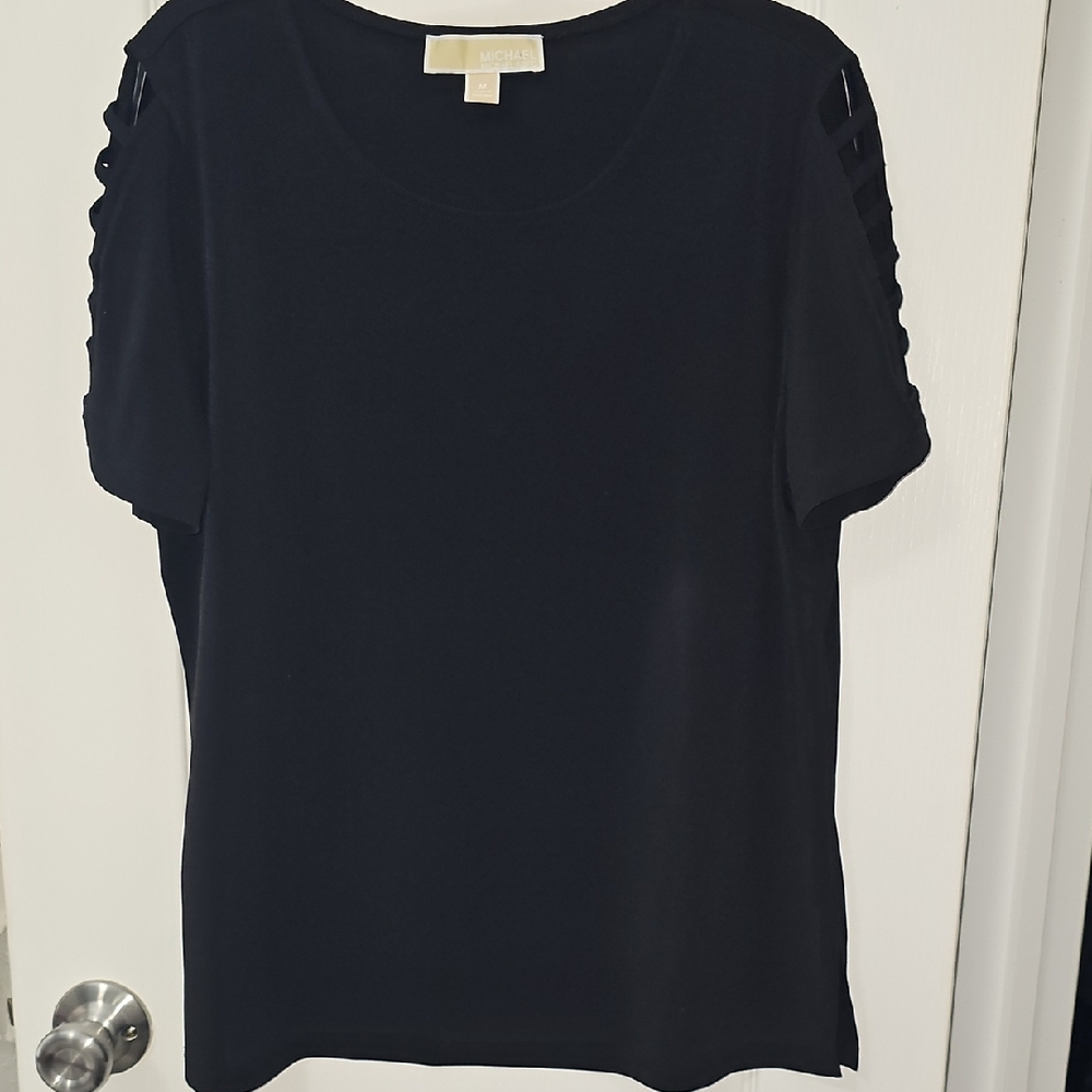 Michael Kors Black Short Sleeve Top